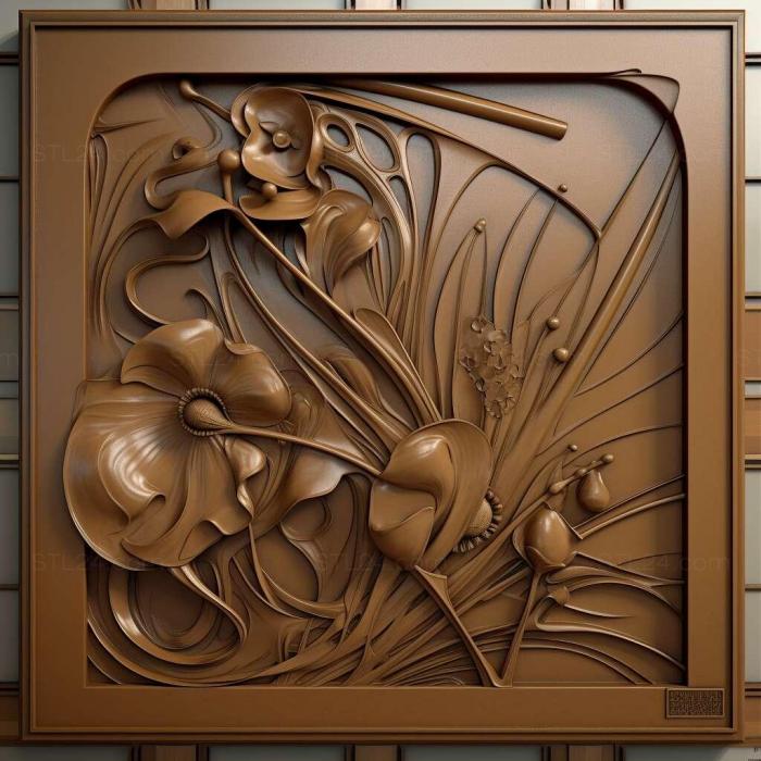 Patterns and decorations (Victor Horta 1, PATTERN_317) 3D models for cnc